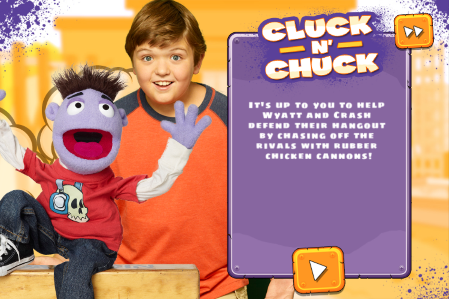 Crash & Bernstein Cluck 'N Chuck Game Goal Screenshot.