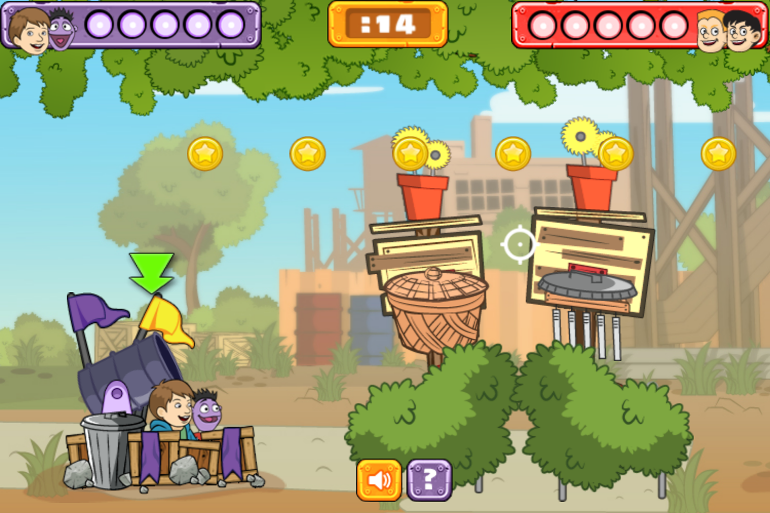 Crash & Bernstein Cluck 'N Chuck Game Start Screenshot.