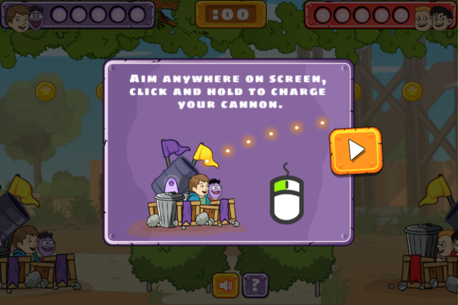 Crash & Bernstein Cluck 'N Chuck Game How To Play Screenshot.