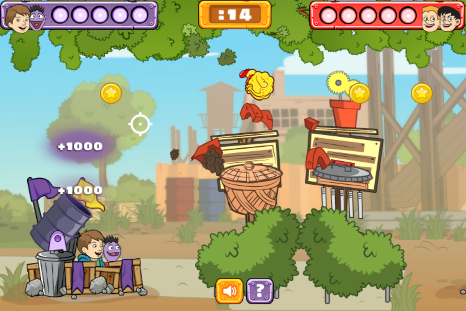 Crash & Bernstein Cluck 'N Chuck Game Shoot Screenshot.