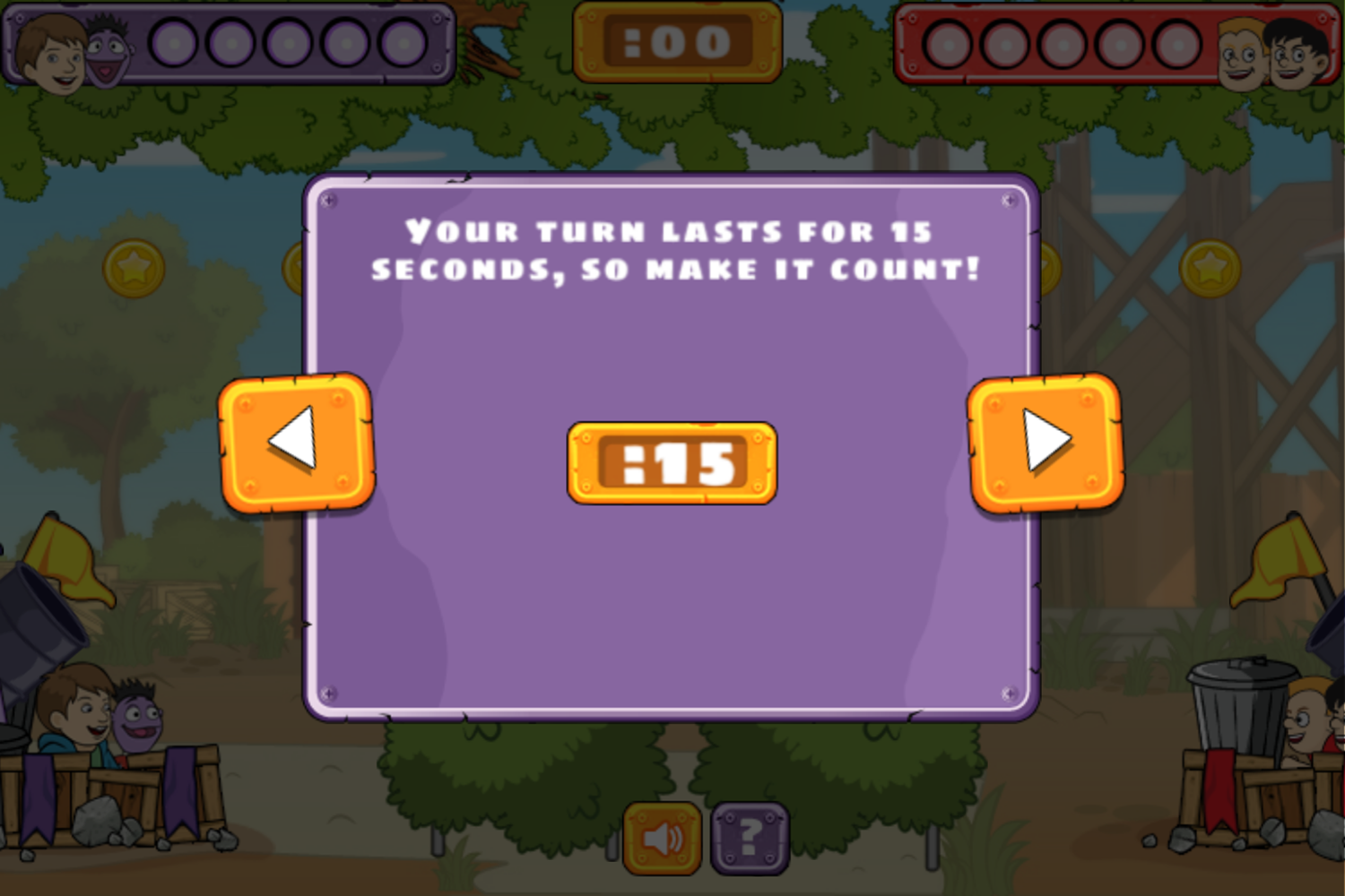 Crash & Bernstein Cluck 'N Chuck Game Turn Timer Screenshot.