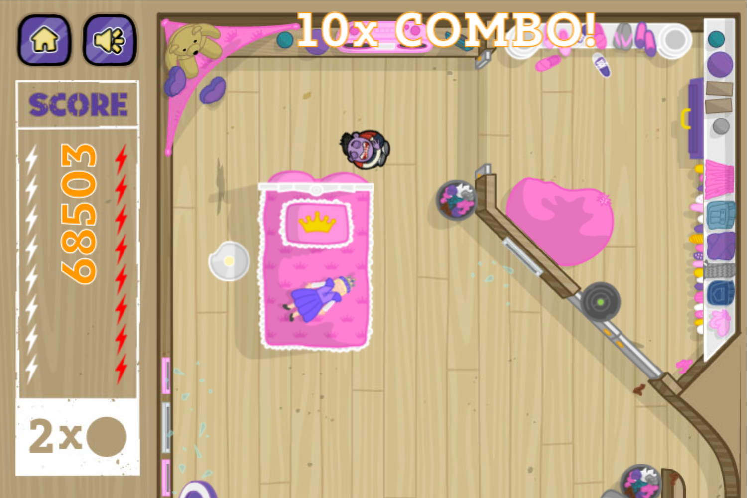 Crash and Bernstein Crash and Bernball Game Jasmine's Room Top Screenshot.