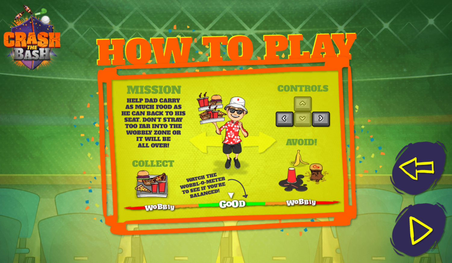 Crash the Bash Wobbly Dad Game How To Play Screenshot.