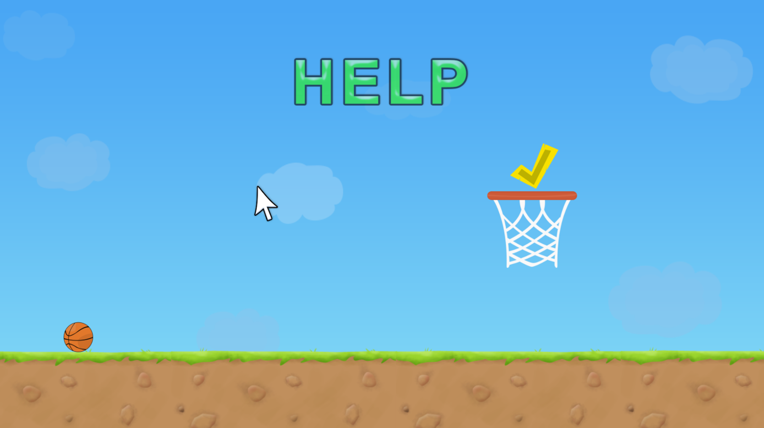 Crazy Baskets Game Help Screen Screenshot.