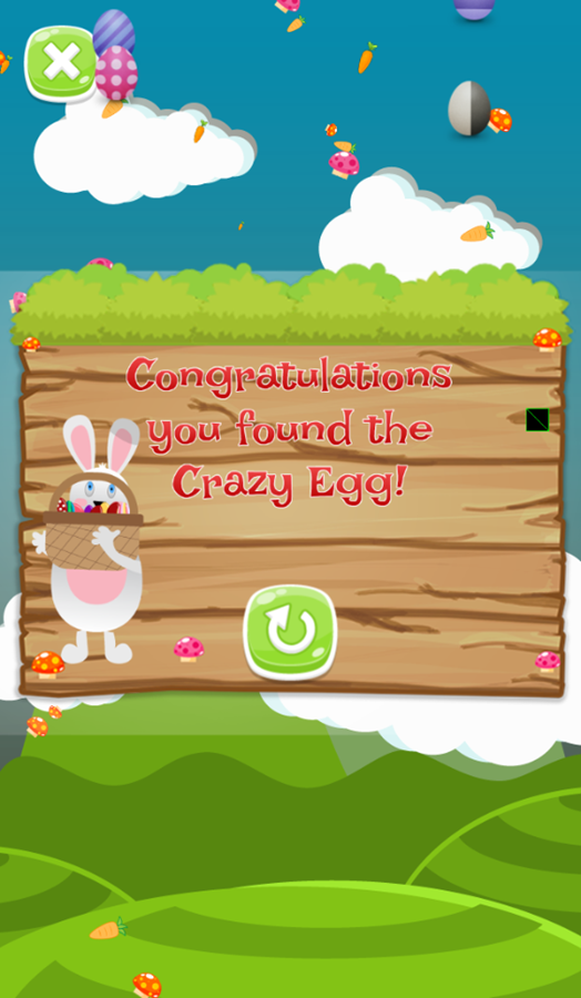 Crazy Eggs Game Complete Screenshot.