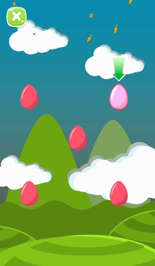 Crazy Eggs Game Start Screenshot.