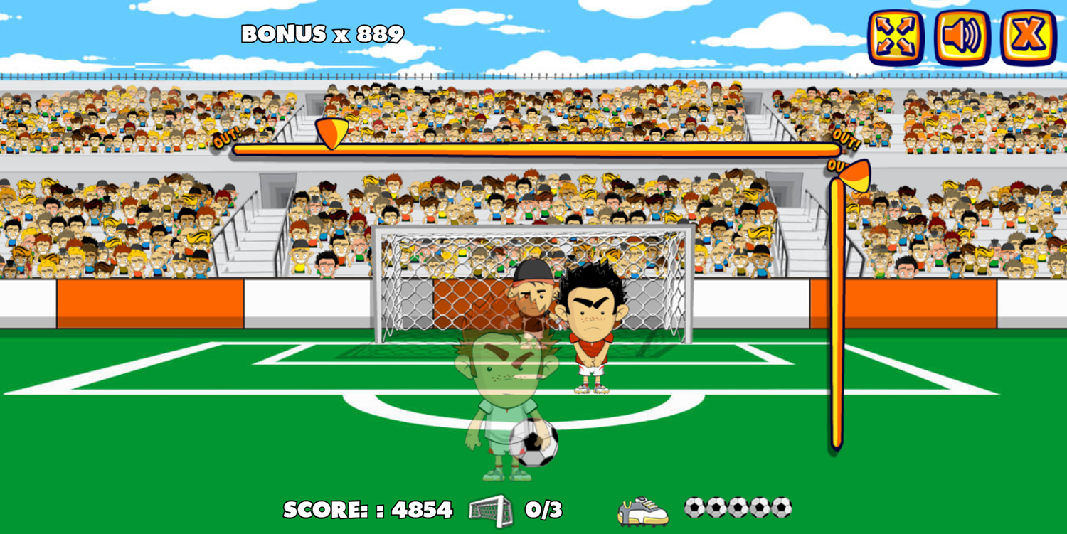 Crazy Freekick Game Screenshot.