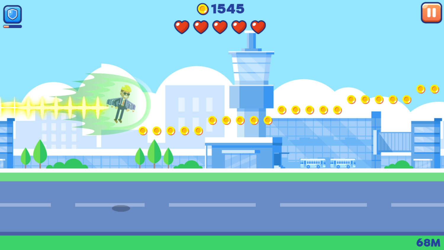 Crazy Jetpack Game Fast Forward Screenshot.
