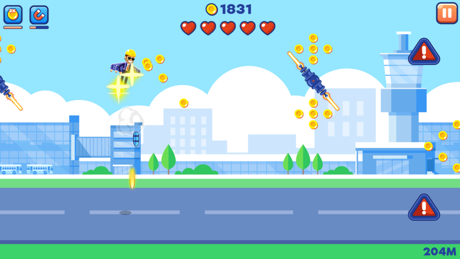 Crazy Jetpack Game Screenshot.