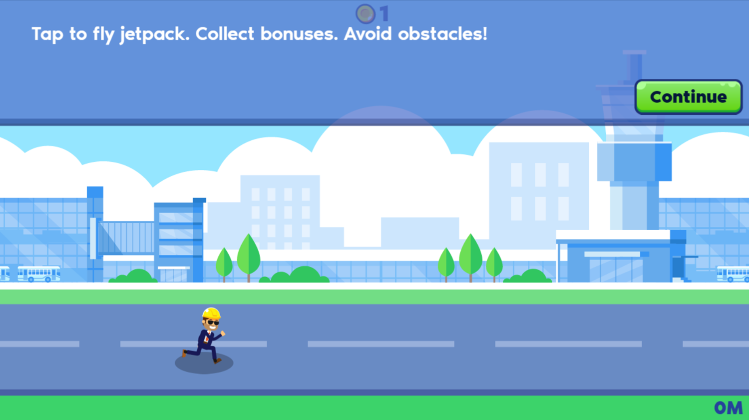Crazy Jetpack Game How to Play Screen Screenshot.