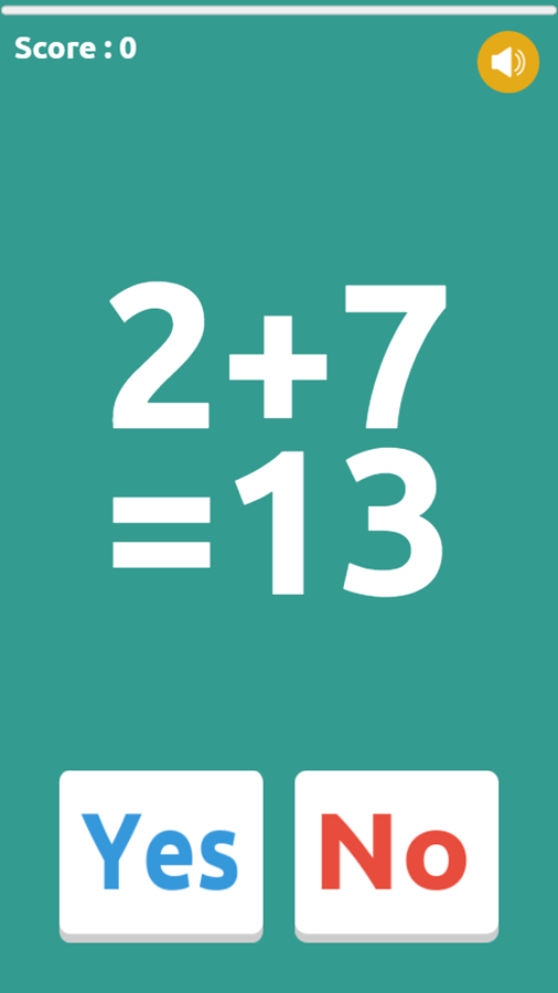 Crazy Math Game Start Screenshot.