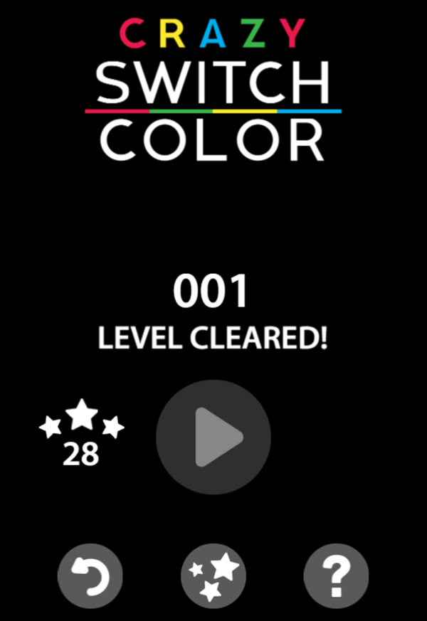 Crazy Switch Color Game Level Cleared Screenshot.