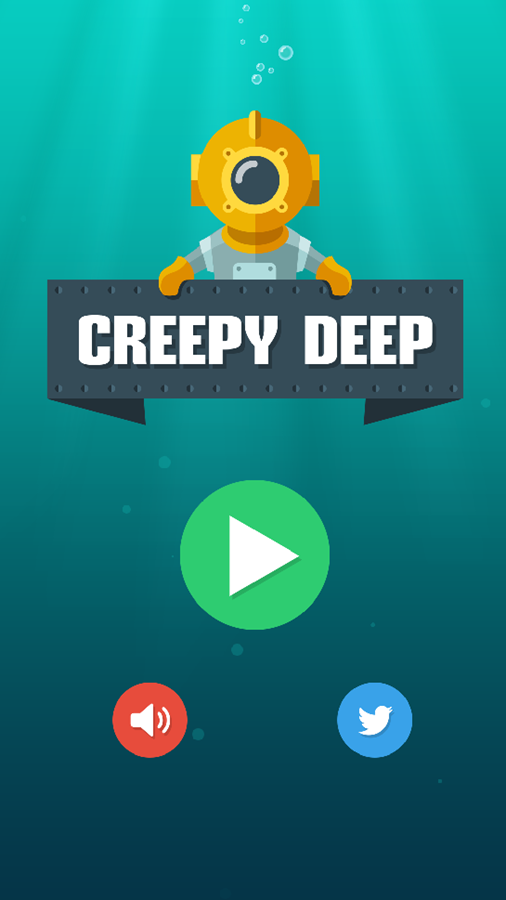 Creepy Deep Game Welcome Screen Screenshot.