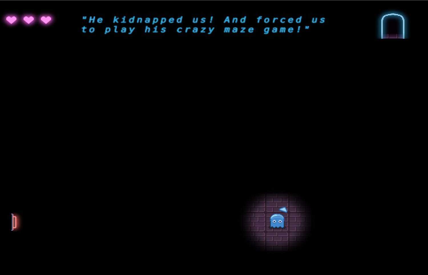 Creepy Waka Game Stuck in a Maze Screenshot.