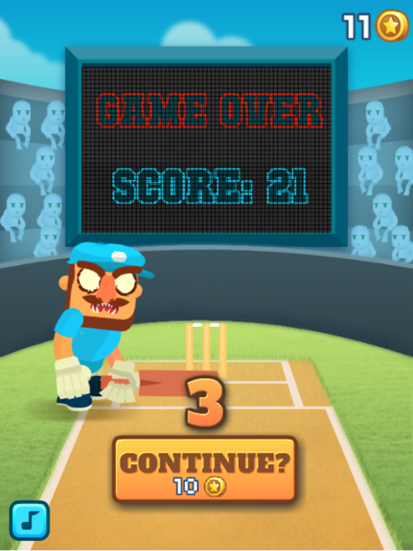 Cricket Hero Continue Screenshot.