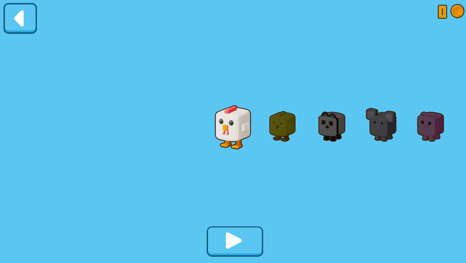 Crossy Chicken Game Character Unlock Screenshot.