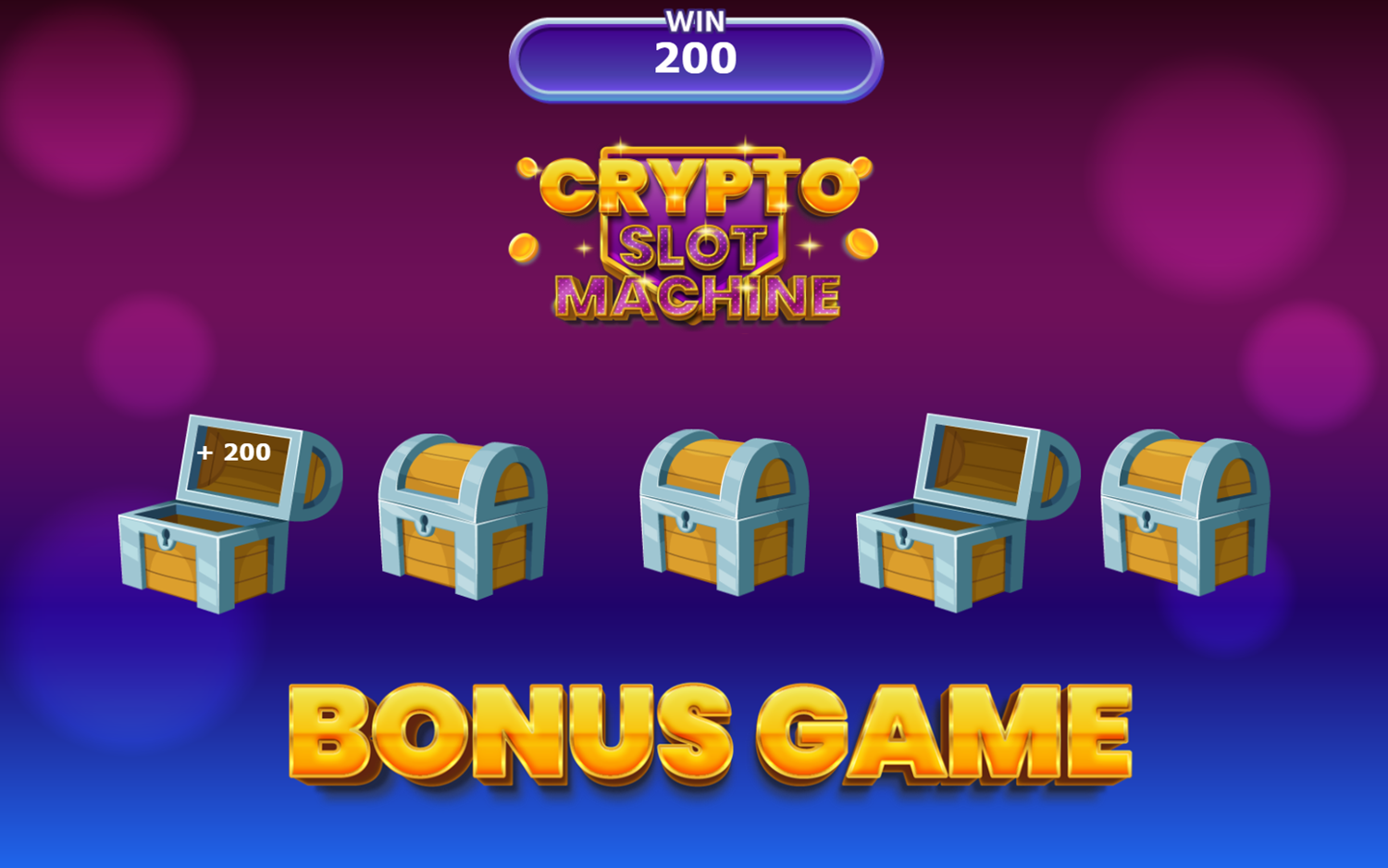 Crypto Slot Machine Game Bonus Screenshot.