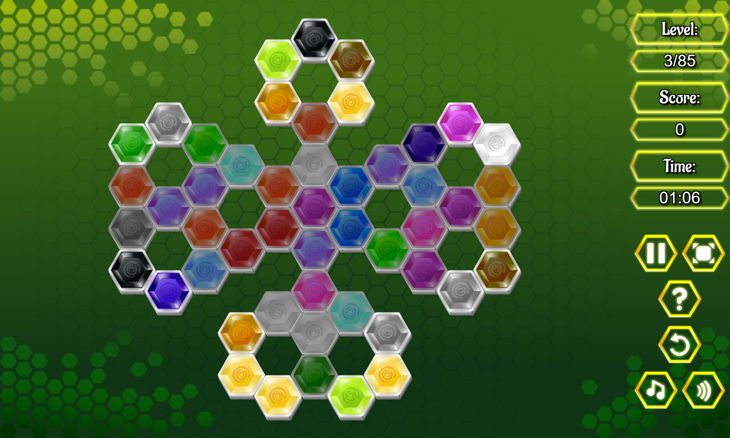 Crystal Hexajong Game Next Level Screenshot.