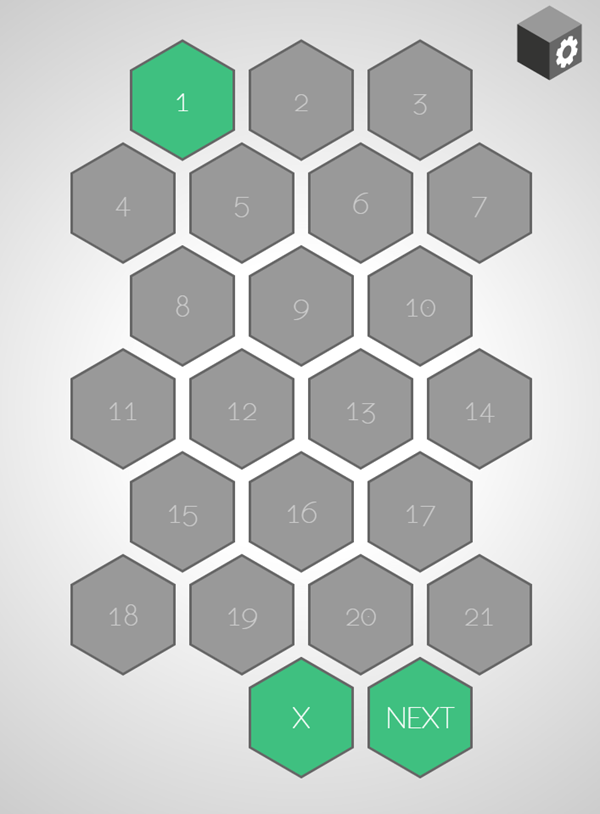 Cube Move Game Level Select Screenshot.