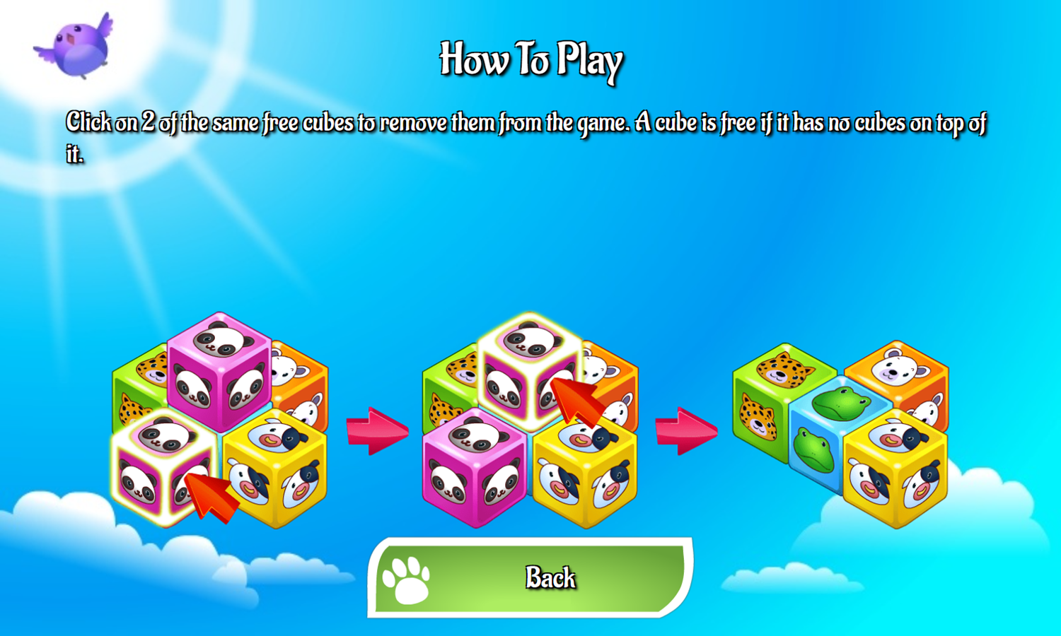Cube Zoobies Game How To Play Screenshot.
