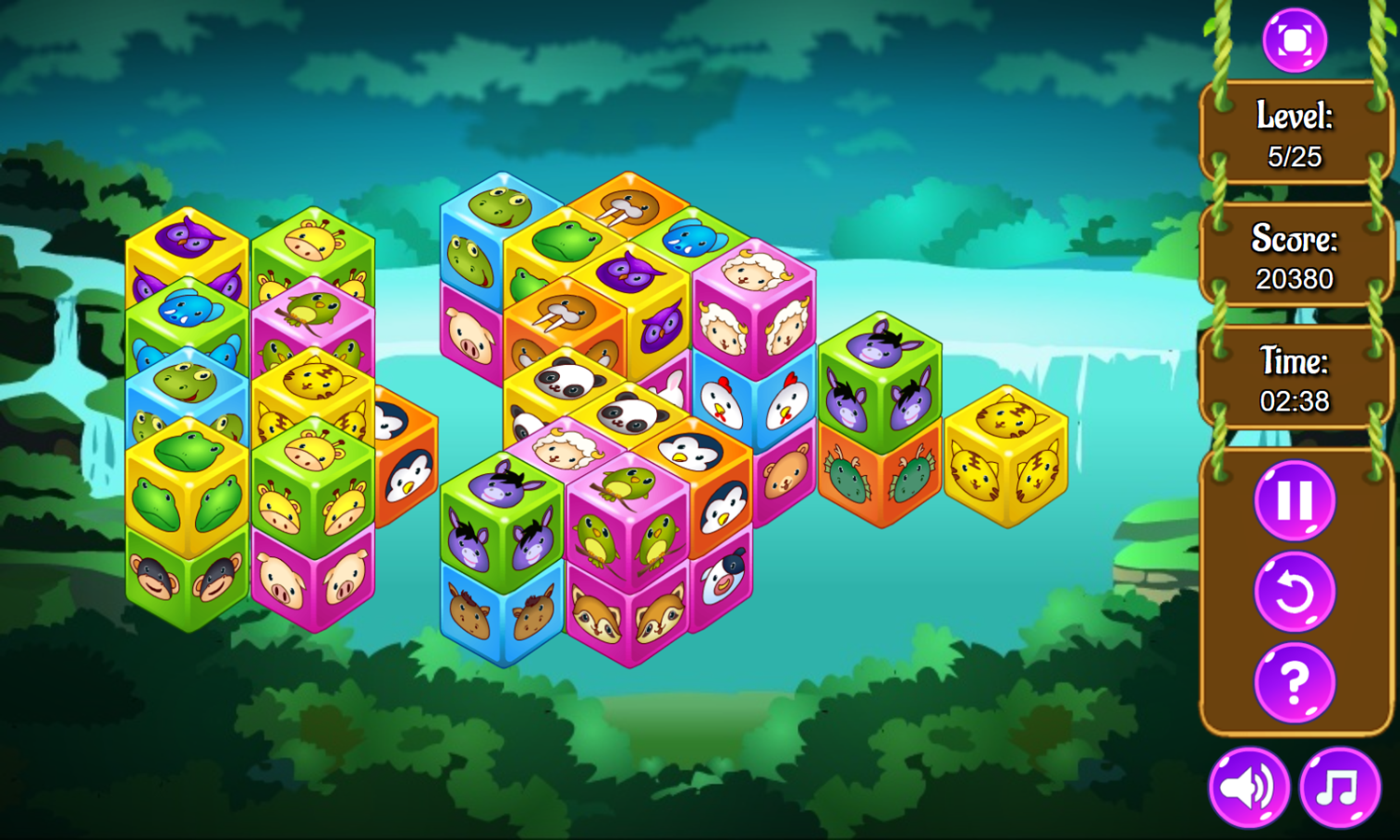 Cube Zoobies Game Level Progress Screenshot.