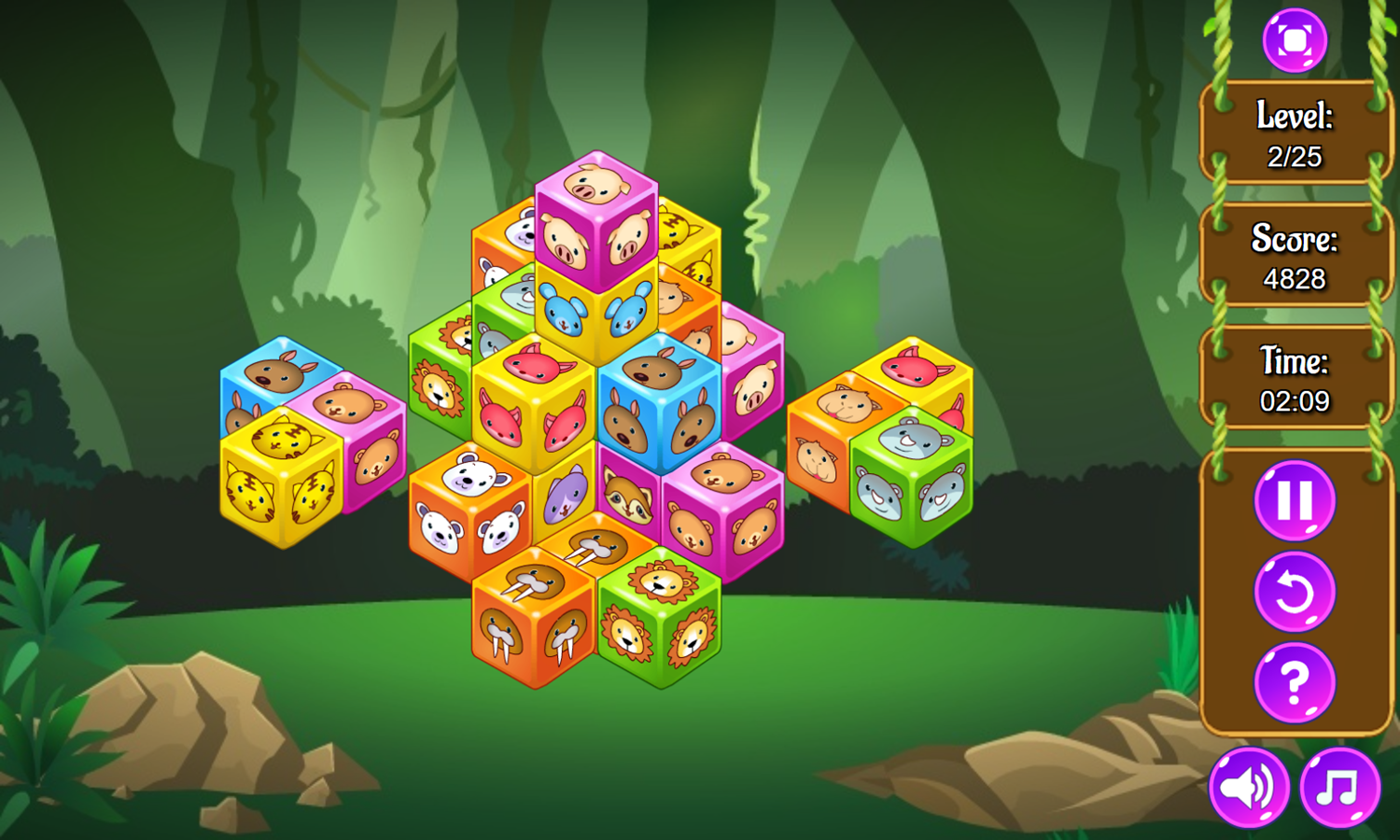 Cube Zoobies Game Next Level Screenshot.