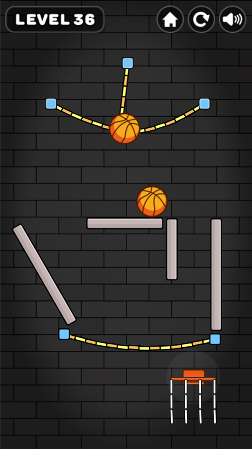 Cut and Dunk Game Final Level Screenshot.