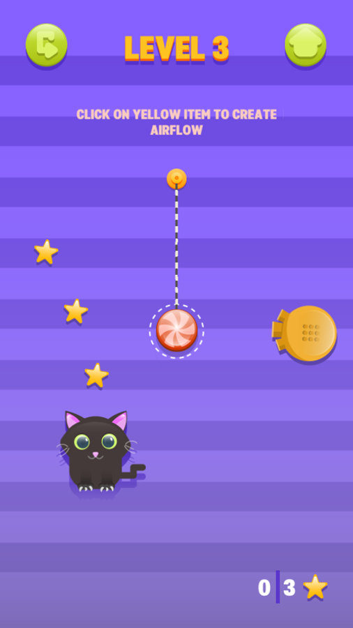 Cut for Cat 2 Game Level Progress Screenshot.