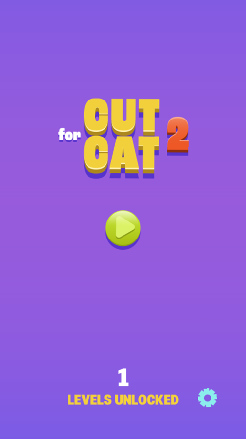 Cut for Cat 2 Game Welcome Screen Screenshot.
