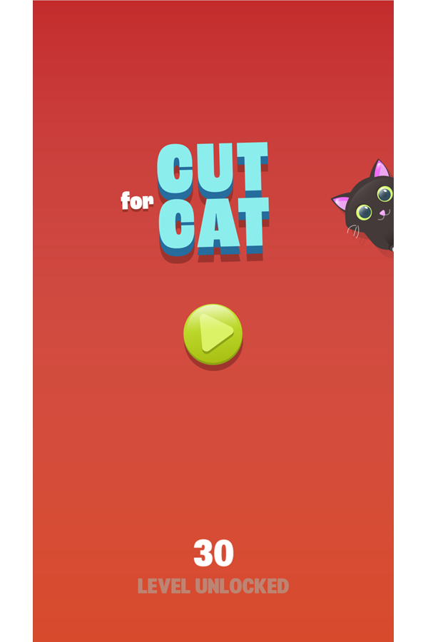 Cut for Cats Game Welcome Screen Screenshot.