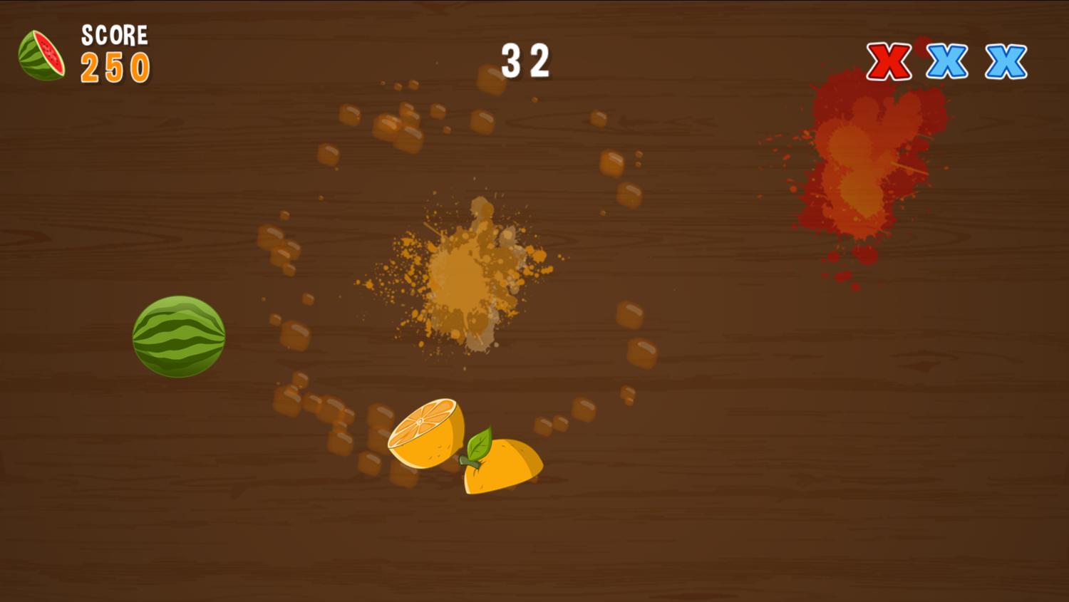 Cut Fruit Game Play Screenshot.
