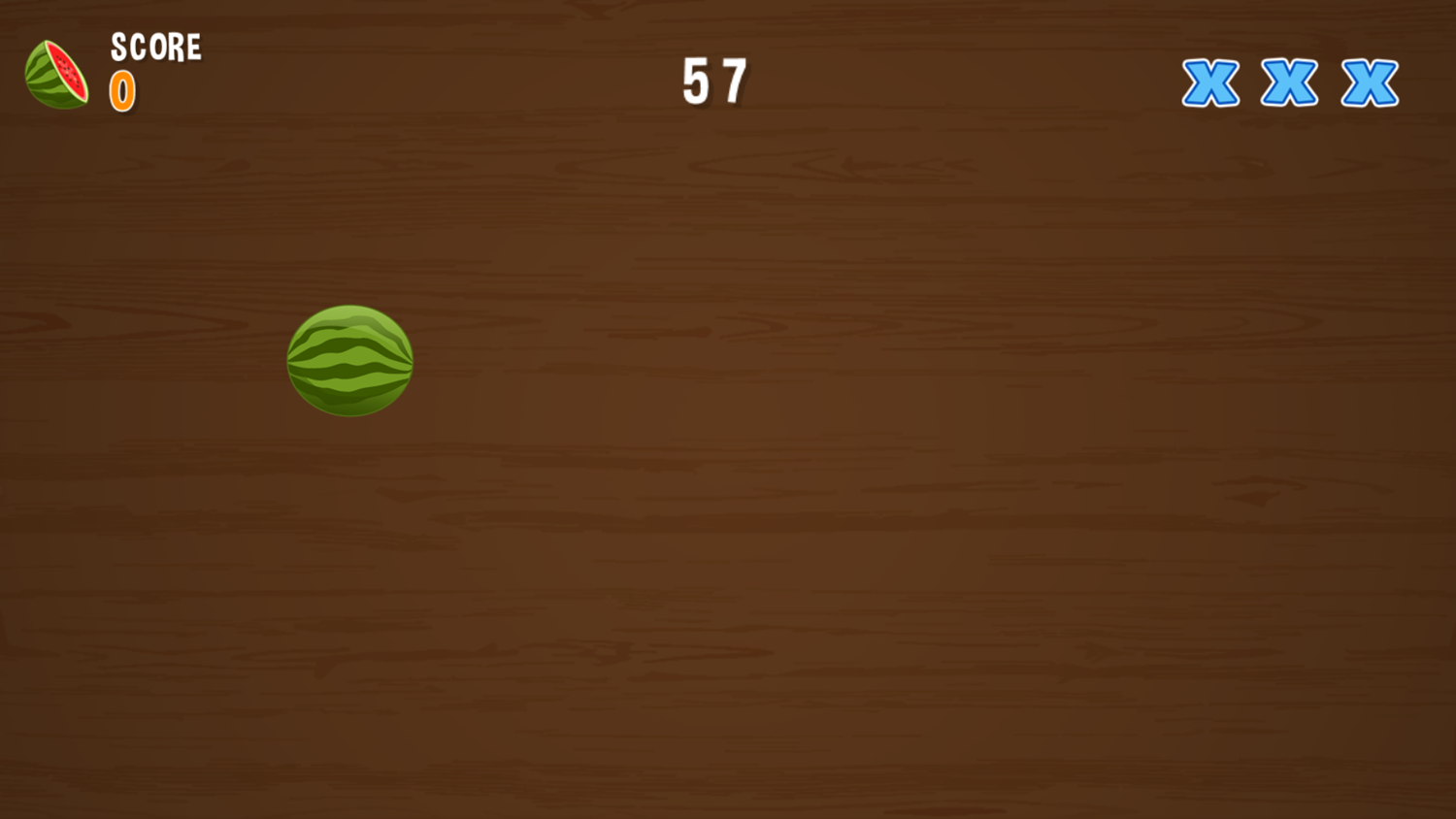 Cut Fruit Game Start Screenshot.