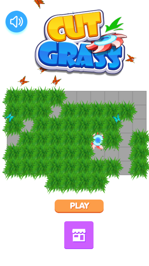 Cut Grass Game Welcome Screen Screenshot.