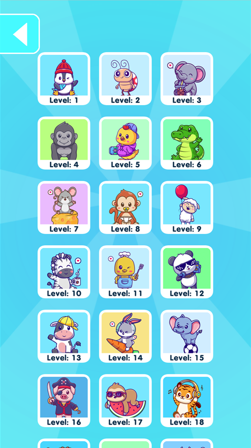 Cute Animal Cards Game Gallery Screen Screenshot.