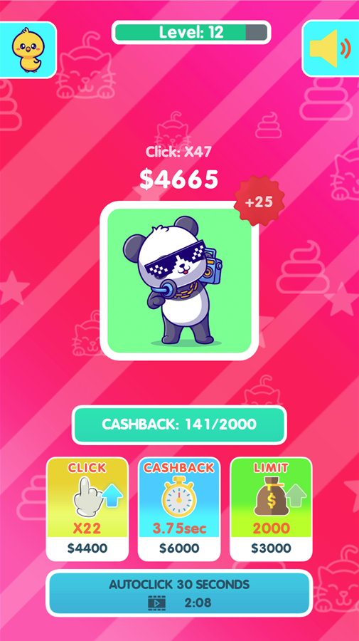 Cute Animal Cards Game Panda Screenshot.