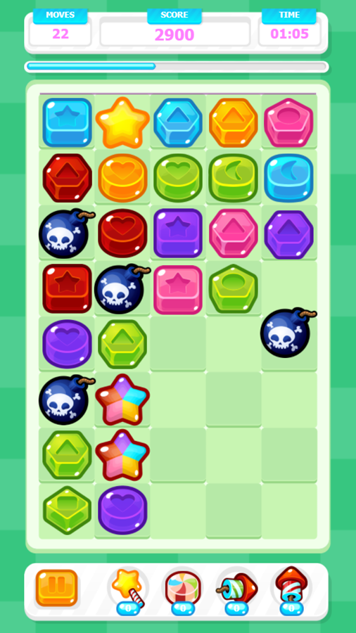 Cute Candy Game Play Screenshot.