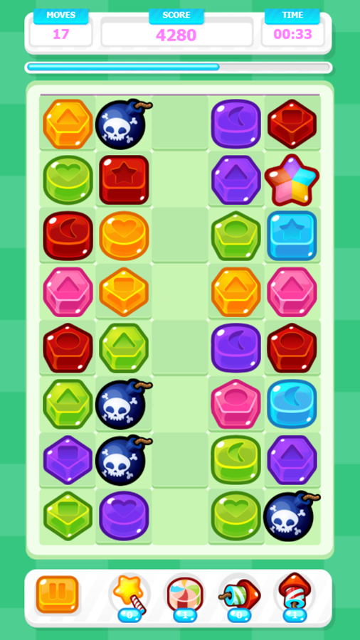 Cute Candy Game Progress Screenshot.