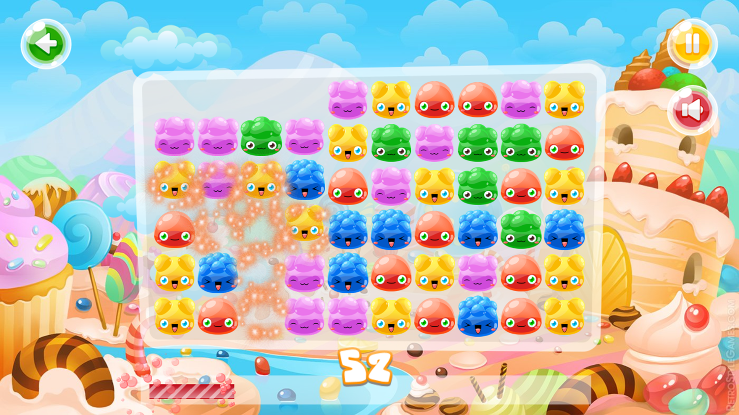 Cute Jelly Rush Game Play Screenshot.