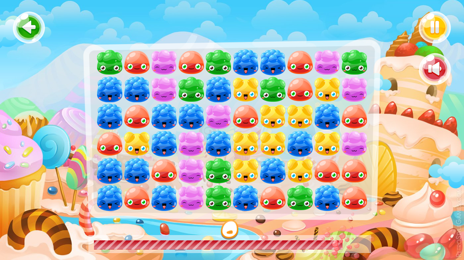 Cute Jelly Rush Game Start Screenshot.