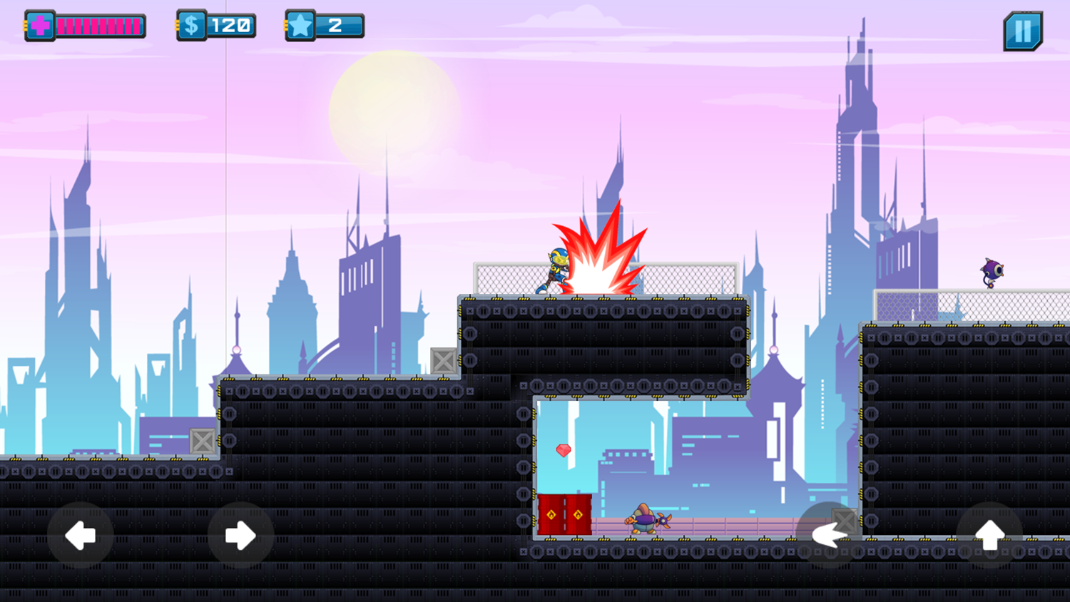 Cyber Knight Slashman Game Level Progress Screenshot.