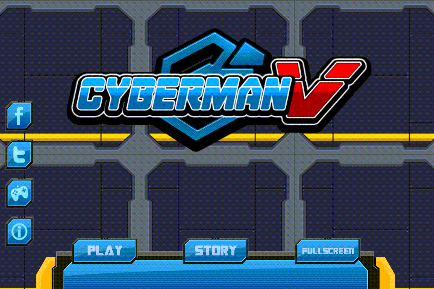 Cyberman V Game Welcome Screen Screenshot.