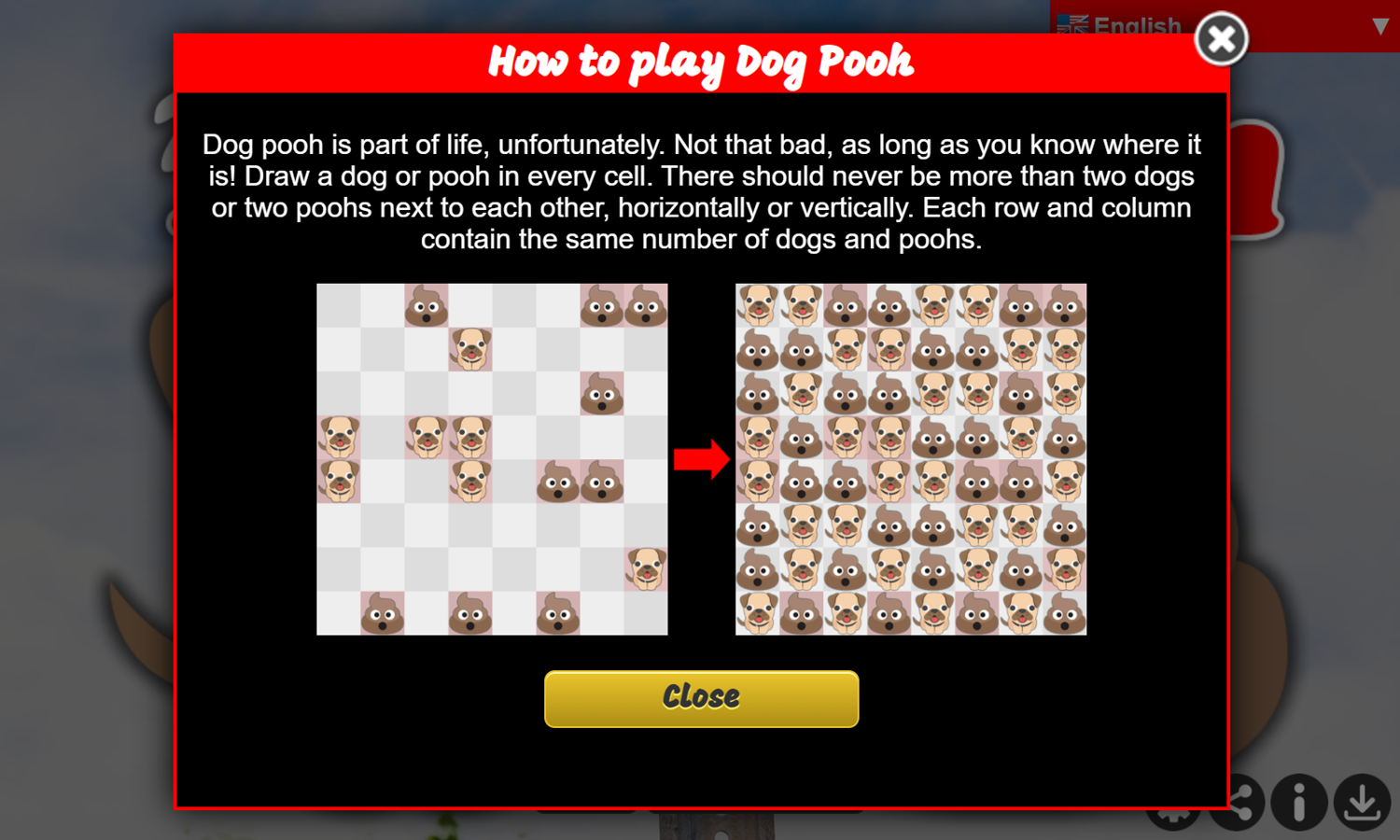Daily Dog Pooh Game How To Play Screenshot.