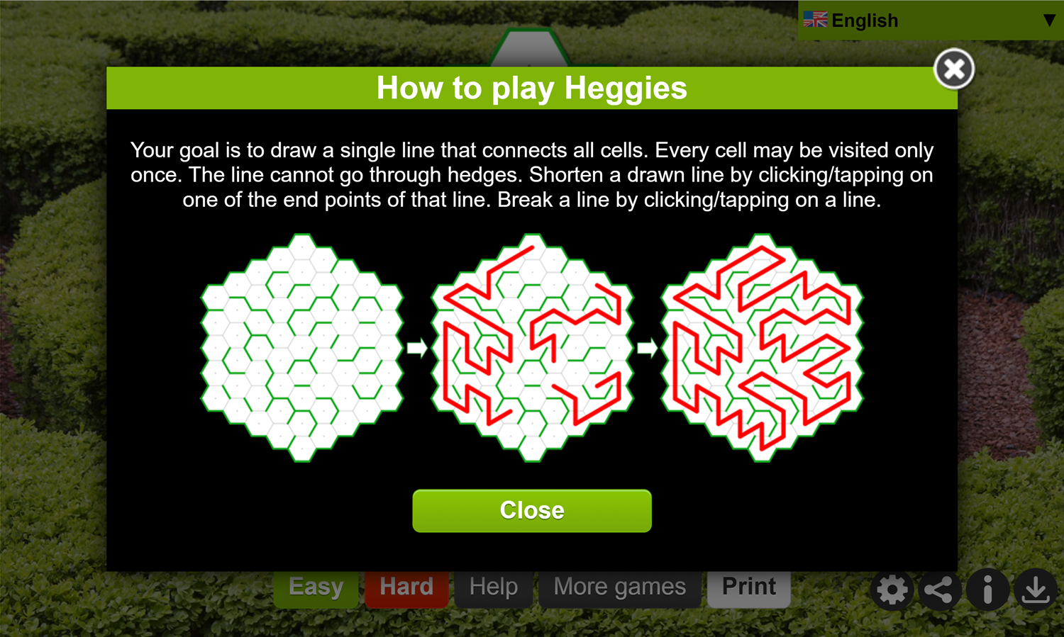 Daily Heggies Game How to Play Screen Screenshot.