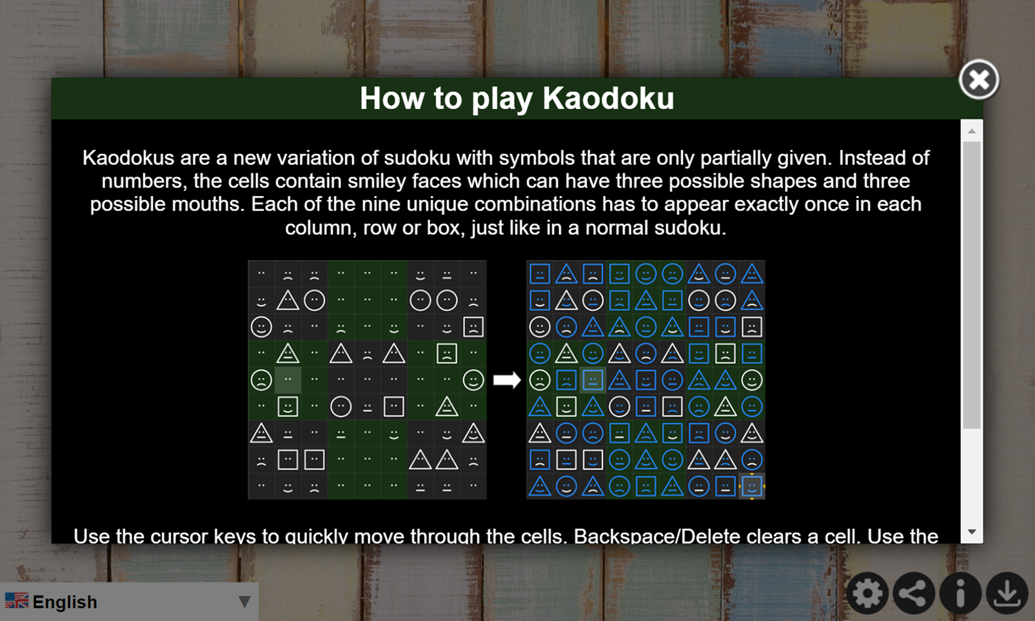 Daily Kaodoku Game How To Play Screenshot.