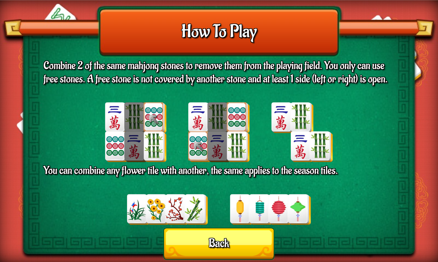 Daily Mahjong Mahjong Solitaire How to Play Screen Screenshot.