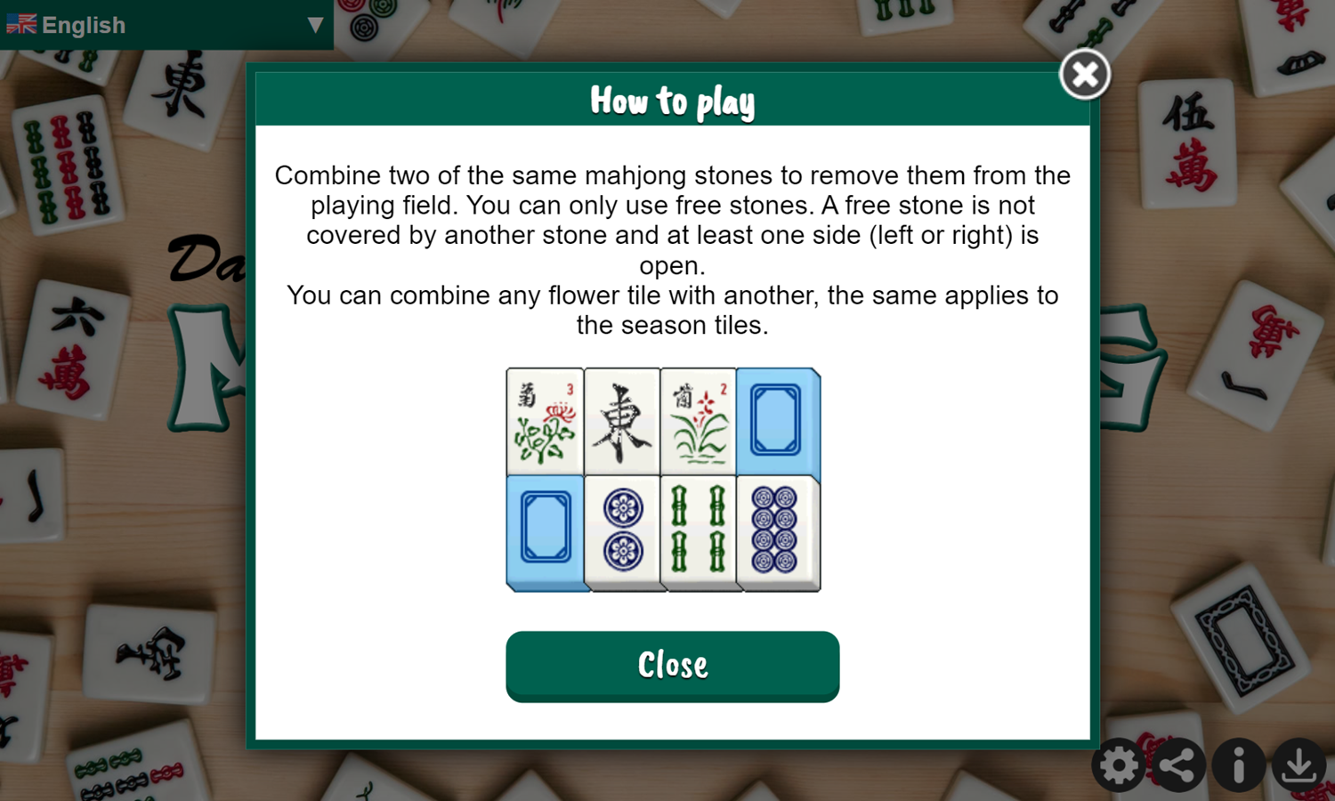 Daily Mahjongg Game How To Play Screenshot.