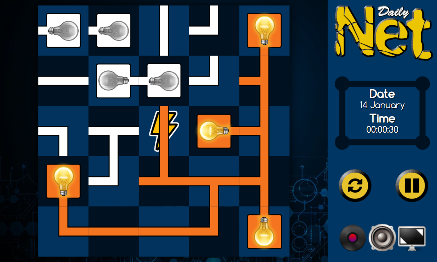Daily Net Game Solving Puzzle Screenshot.