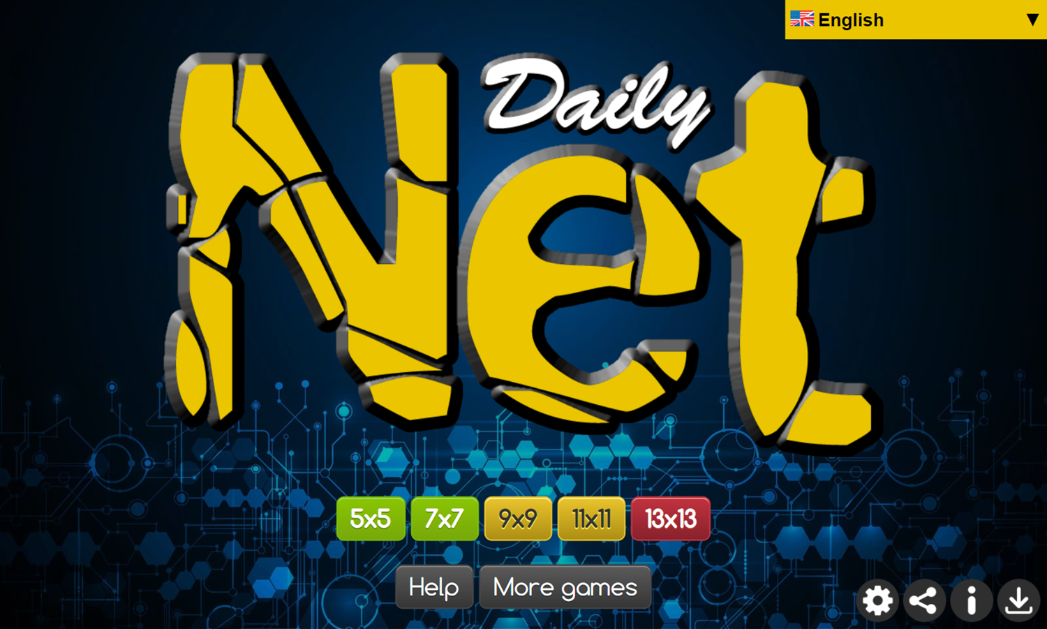 Daily Net Game Welcome Screen Screenshot.