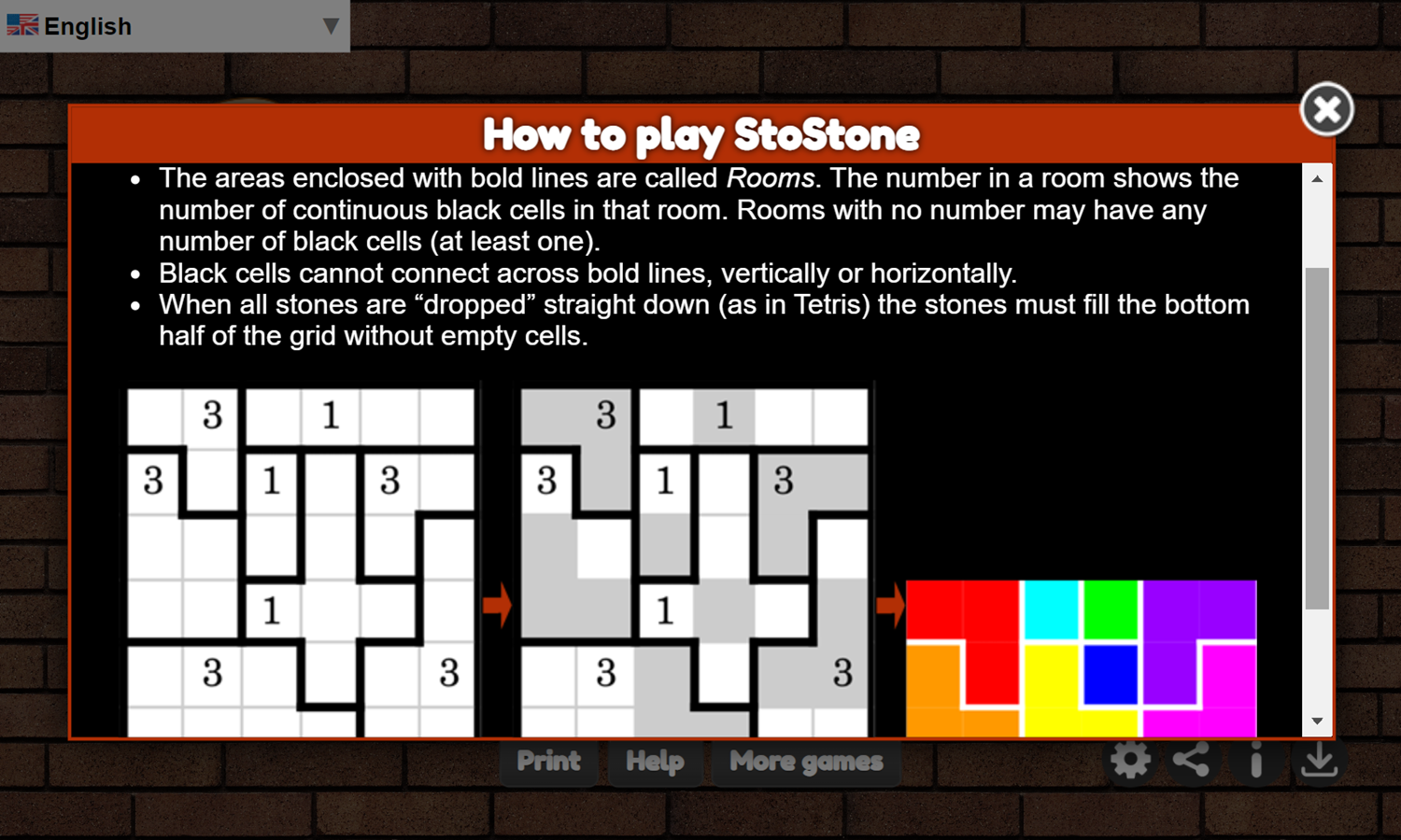 Daily StoStone Game How To Play Screenshot.