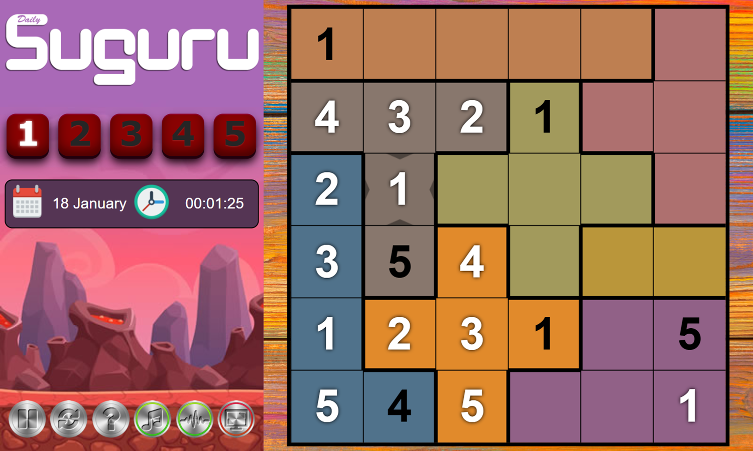 Daily Suguru Game Puzzle Play Screenshot.